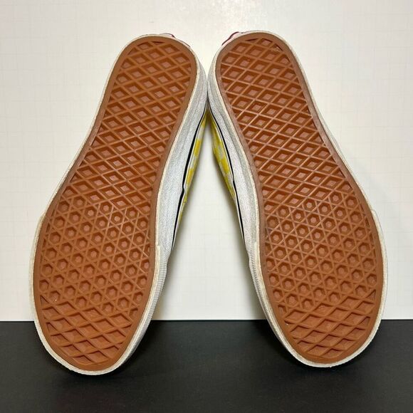 Womens VANS Authentic Yellow Checkerboard Low Top Shoes / Size 6 - Picture 7 of 9